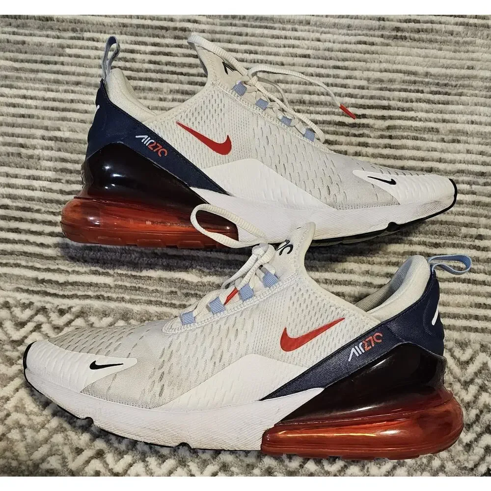 Nike Air Max 270 USA White Navy Chile Red Men's Size 11.5 DJ5172-100